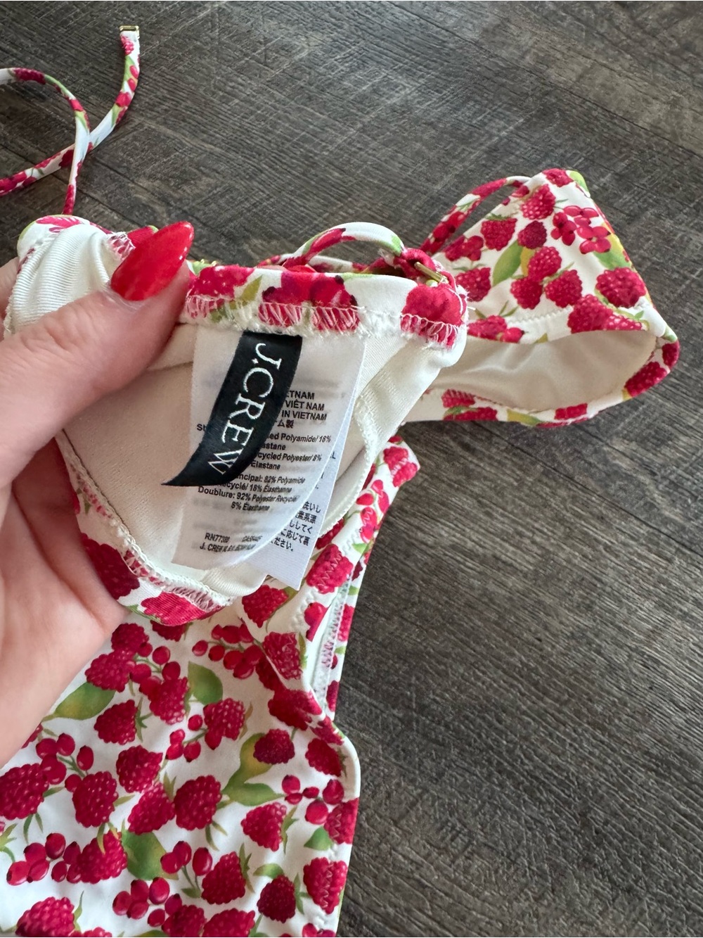 J Crew Raspberry Printed Bikini Set - Picture 7 of 8